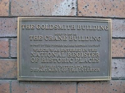 The Goldsmith Building Marker image. Click for full size.