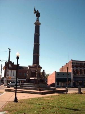 Looking East - - Gibson County Civil War Memorial Marker image. Click for full size.