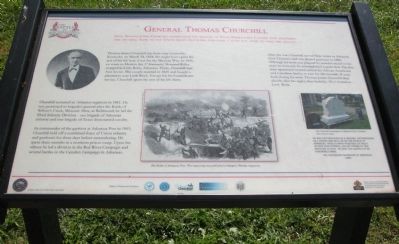 General Thomas Churchill Wayside Exhibit image. Click for full size.