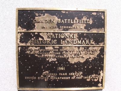 Camden Battlefield Marker image. Click for full size.