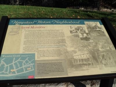 Shaw Mansion Marker image. Click for full size.