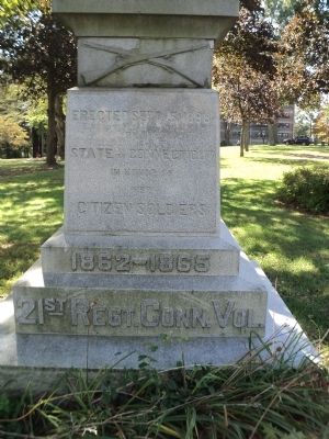 21st Regt. Conn. Vol. Marker image. Click for full size.