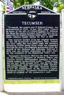 Tecumseh Marker. Click for full size. Tecumseh Marker image. Click for full size.