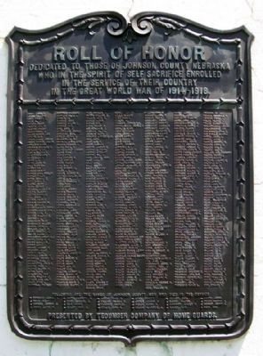 Johnson County World War Roll of Honor image. Click for full size.