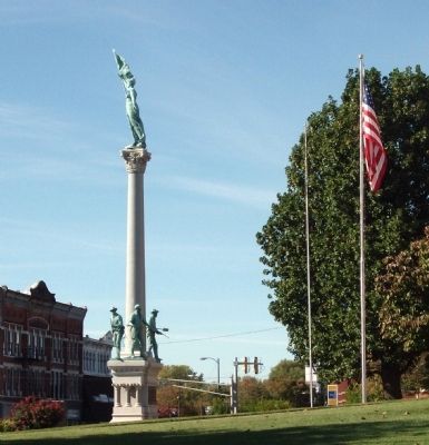 Other View - - Posey County Soldiers and Sailors Memorial Marker. Click for full size. Other View - - Posey County Soldiers and Sailors Memorial Marker image. Click for full size.