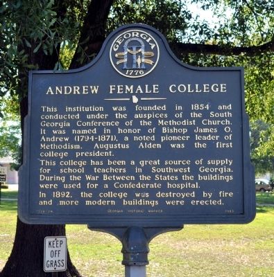 Andrew Female College Marker. Click for full size. Andrew Female College Marker image. Click for full size.