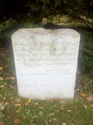 Massacre Farm / 19th Century House Marker. Click for full size. Massacre Farm / 19th Century House Marker image. Click for full size.