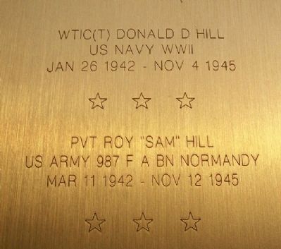 WTIC(T) Donald Hill and PVT Roy "Sam" Hill image. Click for full size.