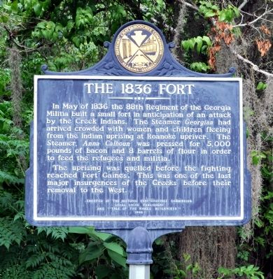 The 1836 Fort Marker image. Click for full size.