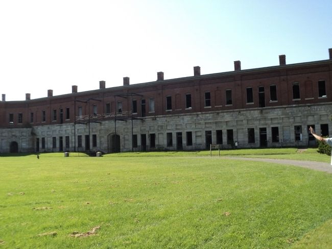 Marker in Fort Adams. Click for full size. Marker in Fort Adams image. Click for full size.