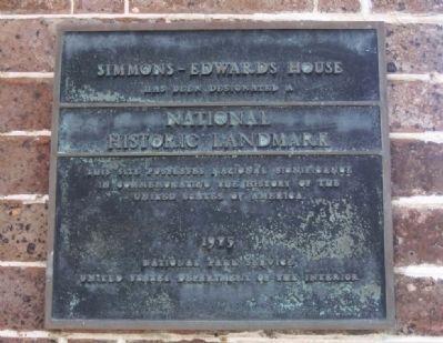 Simmons-Edwards House Marker image. Click for full size.