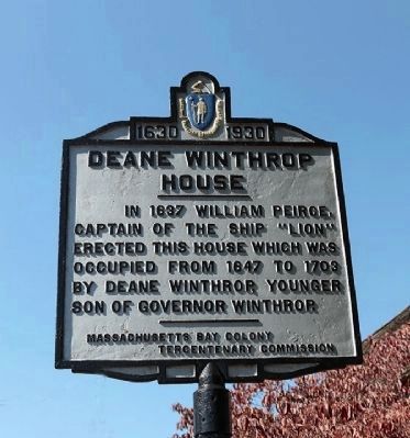 Deane Winthrop House Marker image. Click for full size.
