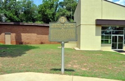 Kolomoki Mounds Archaeological Area Marker. Click for full size. Kolomoki Mounds Archaeological Area Marker image. Click for full size.