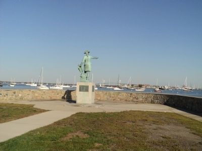Statue of Rochambeau at Newport Harbor image. Click for full size.