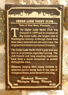Cedar Lake Yacht Club Marker image. Click for full size.
