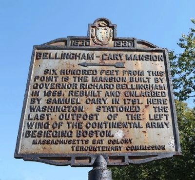 Bellingham-Cary Mansion Marker. Click for full size. Bellingham-Cary Mansion Marker image. Click for full size.