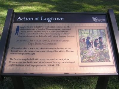 Action at Logtown Marker image. Click for full size.