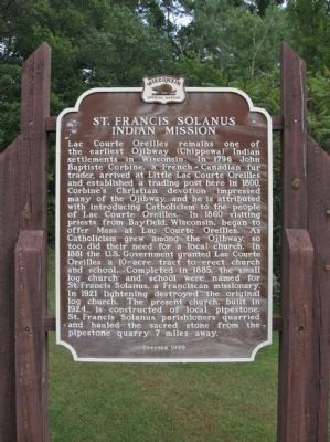 St. Francis Solanus Indian Mission Marker image. Click for full size.