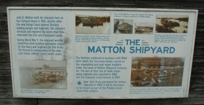 The Matton Shipyard Marker image. Click for full size.
