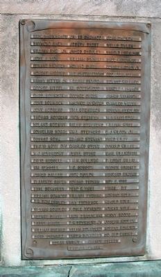 Panel Four - - Vanderburgh County World War II Honor Roll Marker. Click for full size. Panel Four - - Vanderburgh County World War II Honor Roll Marker image. Click for full size.