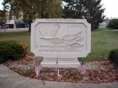 Indiana Veterans of Iraq and Afghanistan Wars Marker. Click for full size. Indiana Veterans of Iraq and Afghanistan Wars Marker image. Click for full size.
