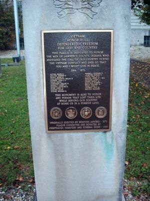 Lawrence County Vietnam Honor Roll Marker image. Click for full size.