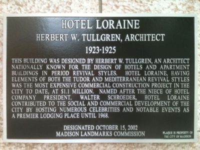 Hotel Loraine Marker image. Click for full size.