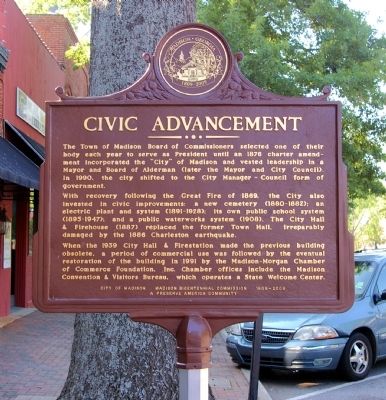 Civic Advancement Marker image. Click for full size.