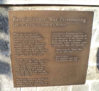 Revolutionary War Privateering Marker. Click for full size. Revolutionary War Privateering Marker image. Click for full size.