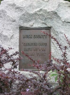 Rusk County World War I Memorial Plaque image. Click for full size.