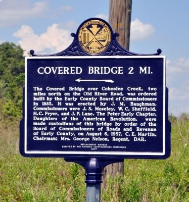 Covered Bridge 2 Mi. Marker image. Click for full size.