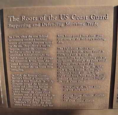 The Roots of the US Coast Guard Marker. Click for full size. The Roots of the US Coast Guard Marker image. Click for full size.