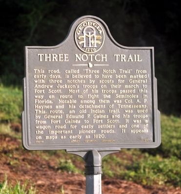 Three Notch Trail Marker image. Click for full size.