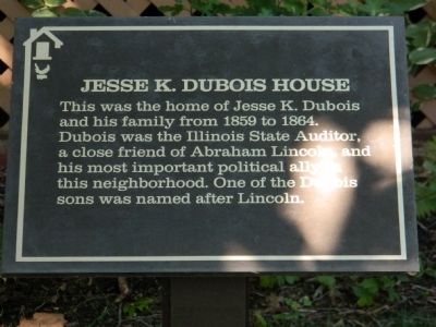 Jesse K. Dubois House Marker image. Click for full size.