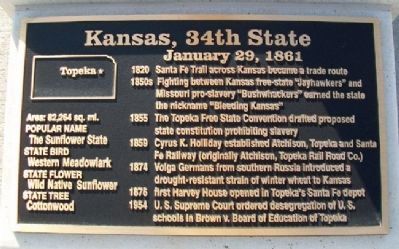 Kansas, 34th State Marker image. Click for full size.