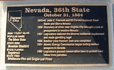 Nevada, 36th State Marker image. Click for full size.