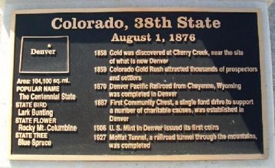 Colorado, 38th State Marker image. Click for full size.