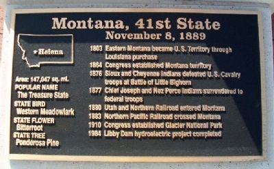 Montana, 41st State Marker image. Click for full size.