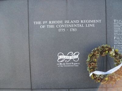 The 1st Rhode Island Regiment Marker. Click for full size. The 1st Rhode Island Regiment Marker image. Click for full size.