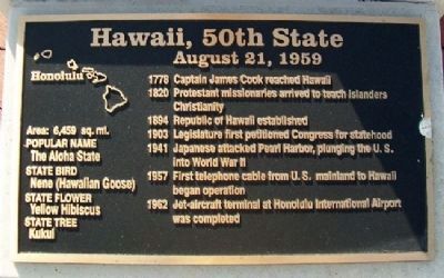 Hawaii, 50th State Marker image. Click for full size.