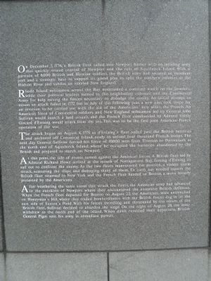 The Battle of Rhode Island Marker. Click for full size. The Battle of Rhode Island Marker image. Click for full size.