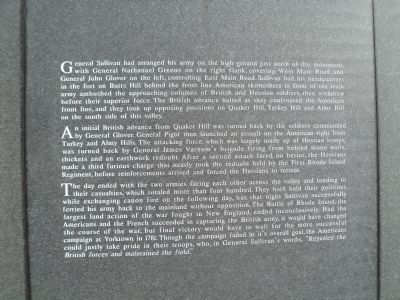 The Battle of Rhode Island Marker. Click for full size. The Battle of Rhode Island Marker image. Click for full size.