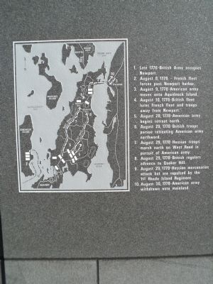 Battle of Rhode Island Battle Map image. Click for full size.