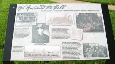 Beatrice's Own - Company C 134th Infantry Regiment Nebraska National Guard Marker. Click for full size. Beatrice's Own - Company C 134th Infantry Regiment Nebraska National Guard Marker image. Click for full size.