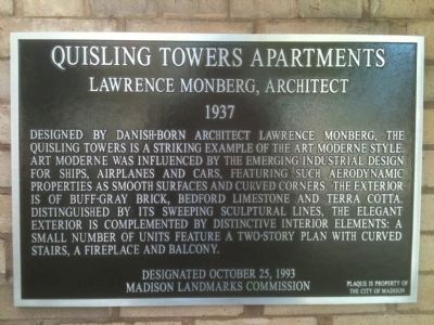 Quisling Towers Apartments Marker image. Click for full size.
