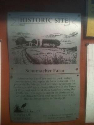 Schumacher Farm Marker on Kiosk image. Click for full size.