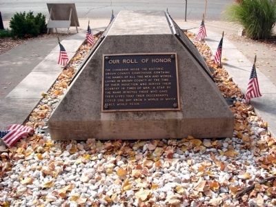 North Plaque - - Brown County Veterans Memorial Marker image. Click for full size.