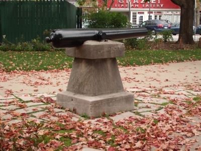 Obverse View - - Civil War Memorial Marker - 1864 Cannon image. Click for full size.