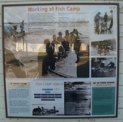 Working at Fish Camp Marker image. Click for full size.
