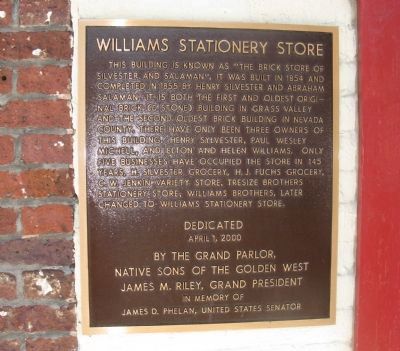 Williams Stationery Store Marker. Click for full size. Williams Stationery Store Marker image. Click for full size.